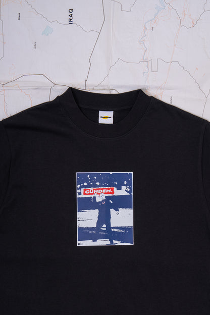 GÜNDEM 2025 Fall/Winter 1st Pitch black t-shirt for men.