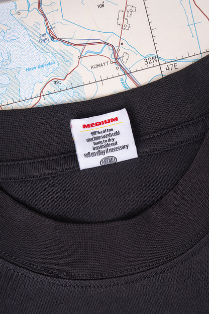 GÜNDEM 2025 Fall/Winter 1st Pitch black t-shirt for men.