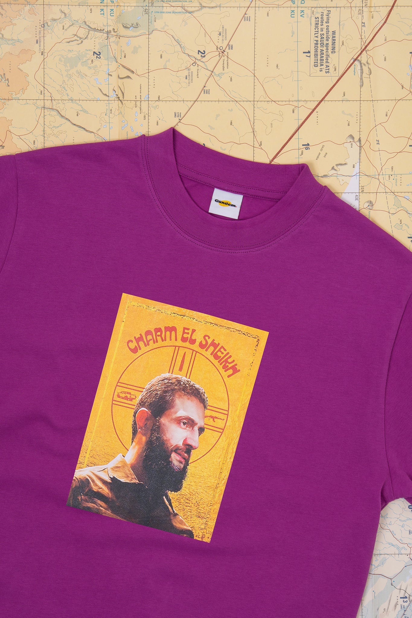 GÜNDEM Charm El Sheikh purple t-shirt for men (Fall/Winter 2025).