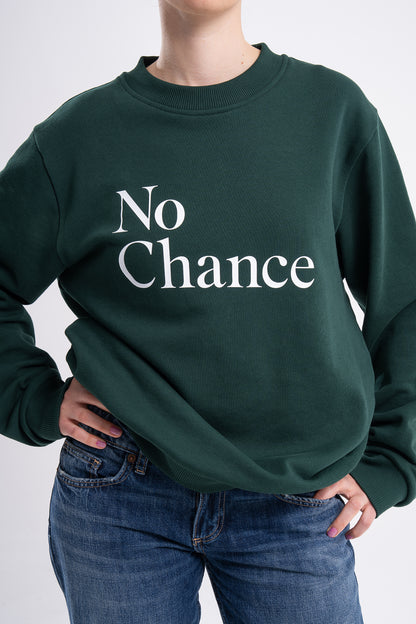 GÜNDEM No Chance crewneck sweatshirt (unisex fit) from the 2025 Fall/Winter line.