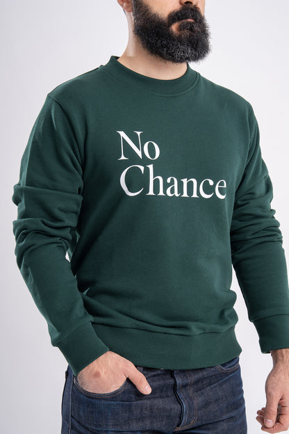 GÜNDEM No Chance crewneck sweatshirt (unisex fit) from the 2025 Fall/Winter line.